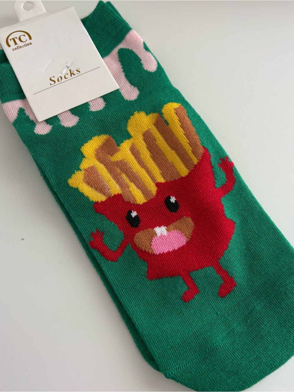 TC Green French Fries Sock